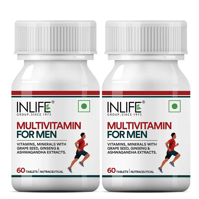 Inlife Multivitamin and Mineral for Men - 60 Tablets | Vegetarian Supplement