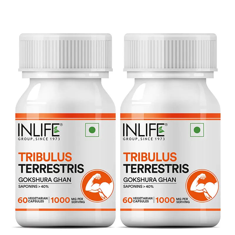 Inlife Tribulus Terrestris Extract (Gokshura) Supplement | 500mg | 60 Veg. Capsules