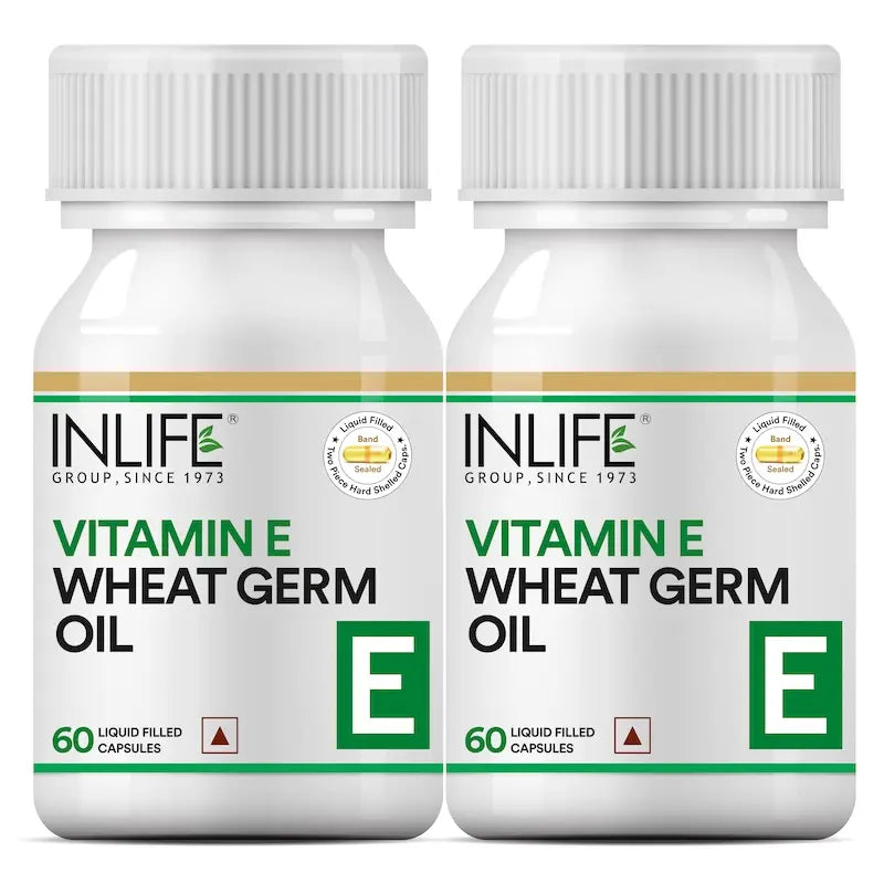 Inlife Vitamin E Wheat Germ Oil Supplement | 60 Capsules