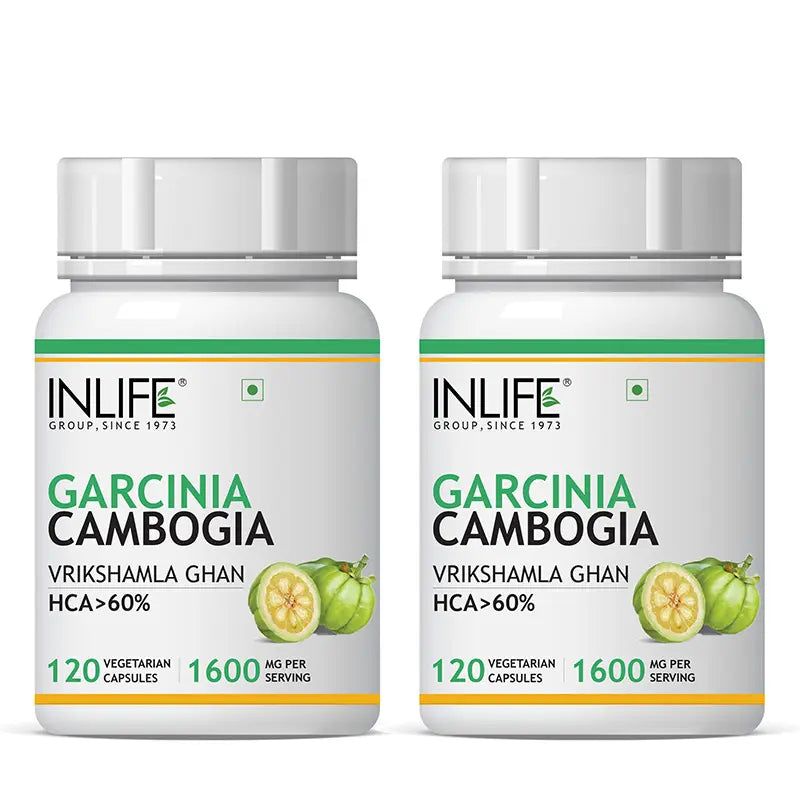 Inlife Garcinia Cambogia Extract Supplement, 1600 mg per serving - 120 Veg. Capsules