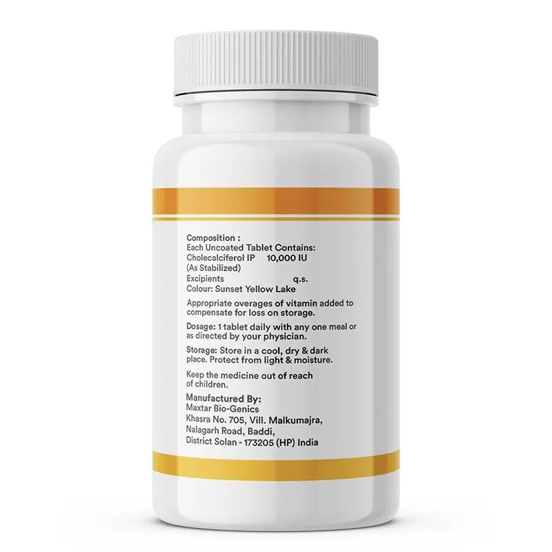 Inlife Vitamin D3 10000 IU Cholecalciferol Supplement|60 Chewable Tablets