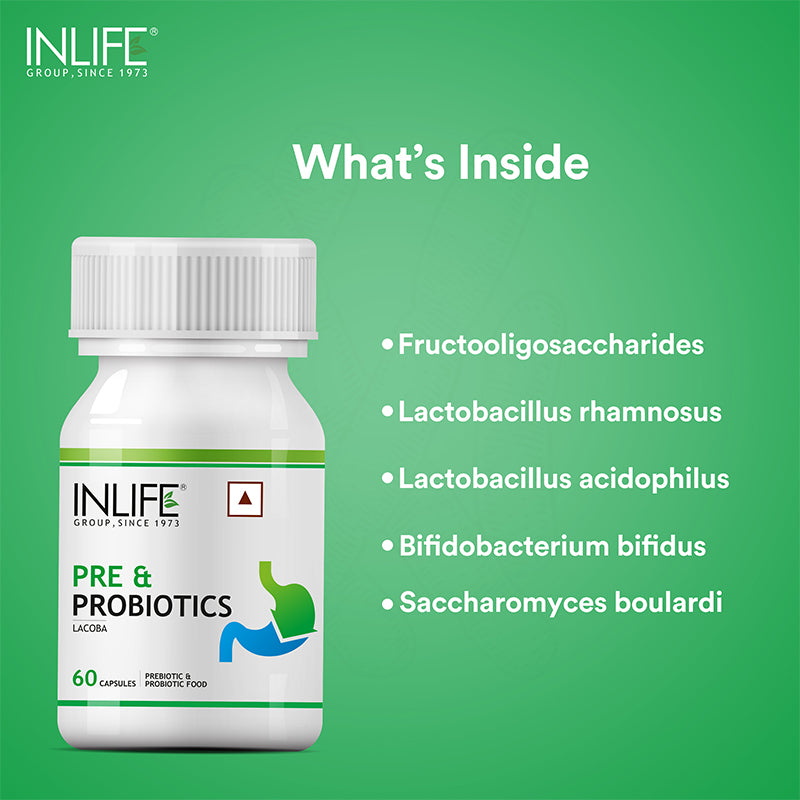 INLIFE Prebiotics and Probiotics Supplement (60 Capsules)
