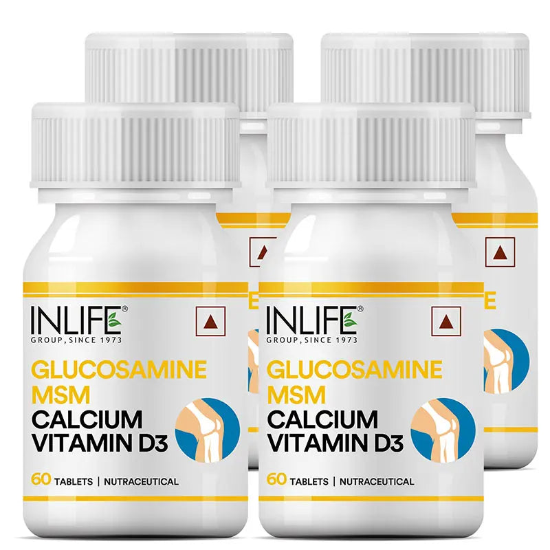 Inlife Glucosamine MSM Calcium Vitamin D3 Supplement | 60 Tablets