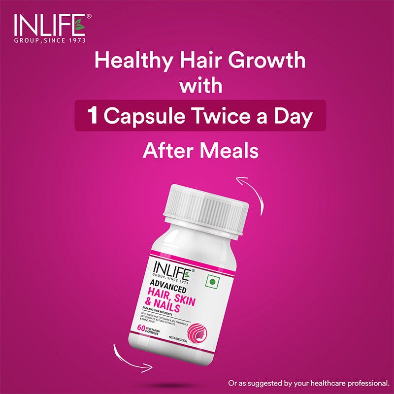 INLIFE  Advanced Hair, Skin, and Nails Supplement - 60 Capsules