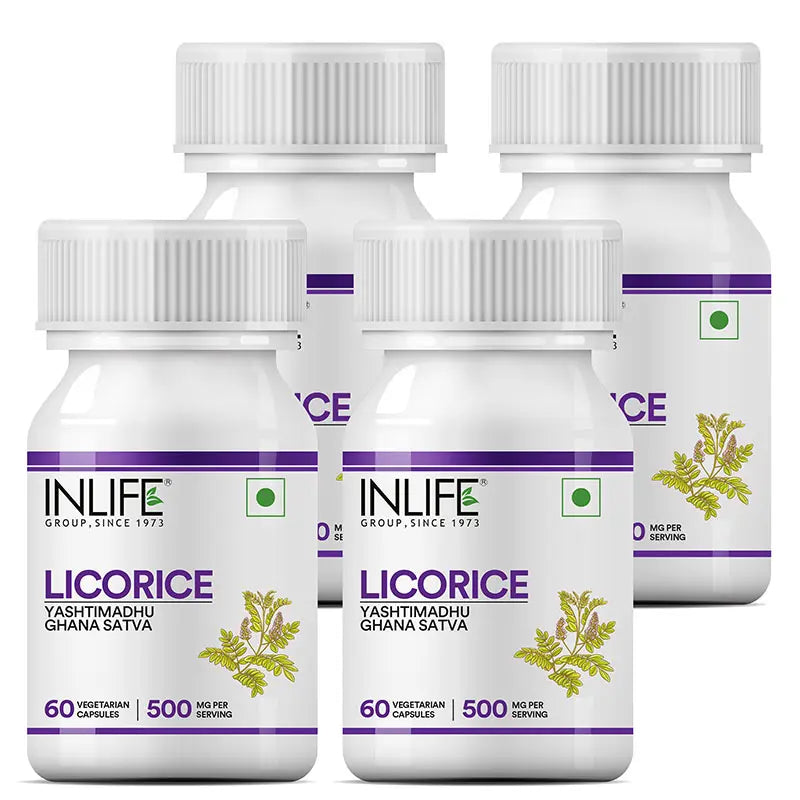 Inlife Licorice Root Supplement | Veg. Capsules