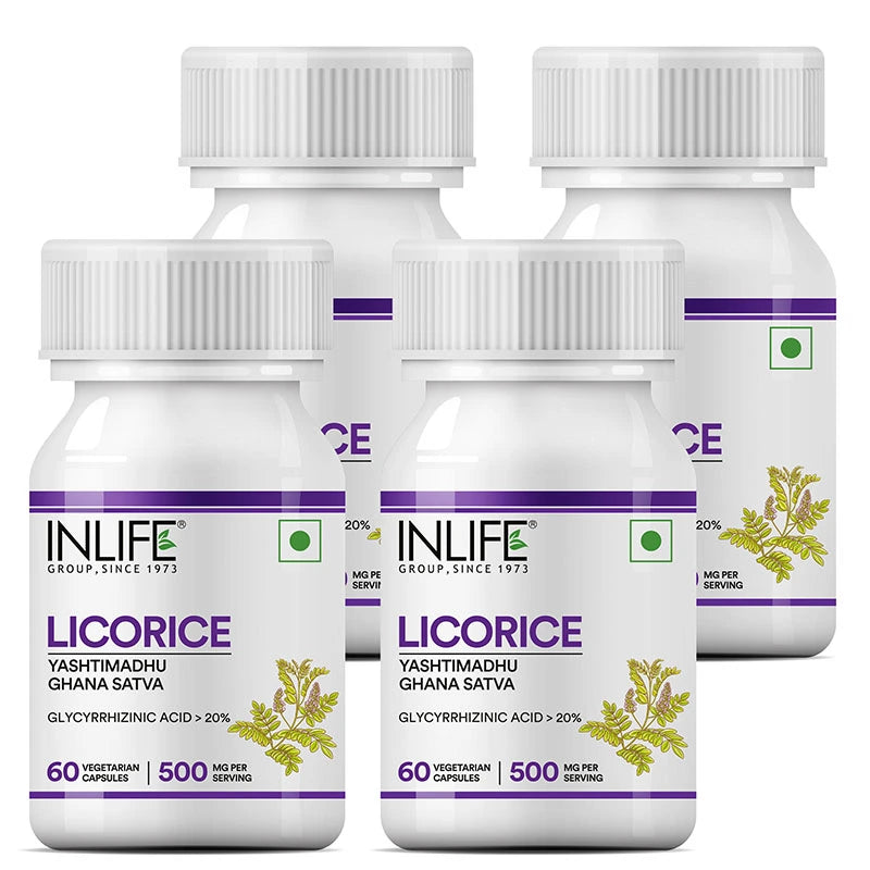 Inlife Licorice Root Supplement | Veg. Capsules