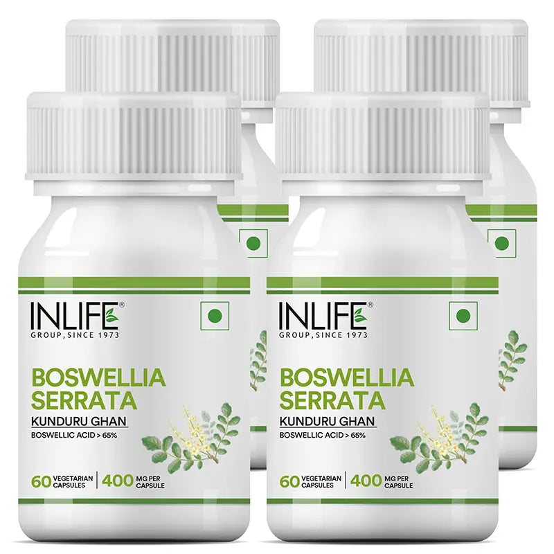 Inlife Boswellia Serrata Supplement, Extract 400mg| 60 Veg. Capsules