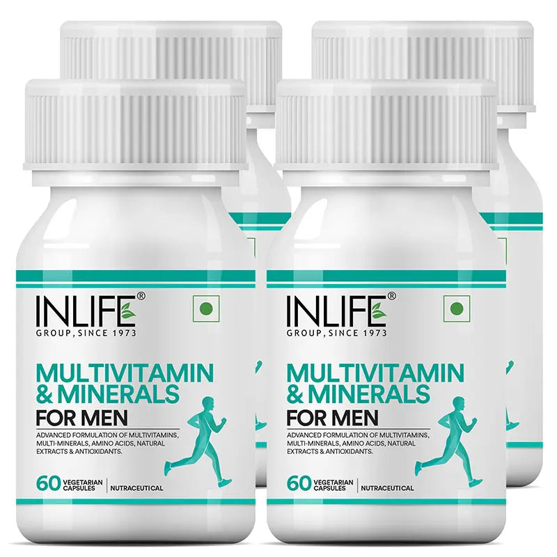 Inlife Multivitamin & Minerals Supplement for Men | 60 Veg. Capsules