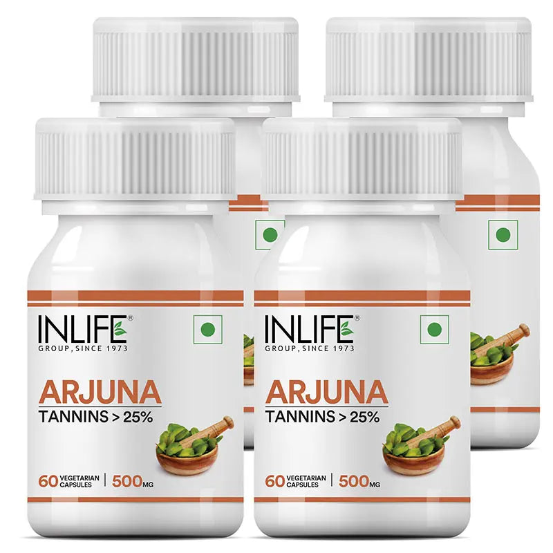 Inlife Arjuna Extract Supplement|500mg| 60 Veg. Capsules