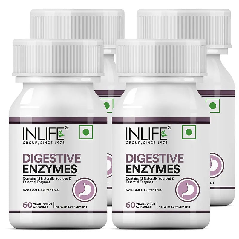 Inlife  Digestive Enzymes Supplement | 60 Vegetarian Capsules