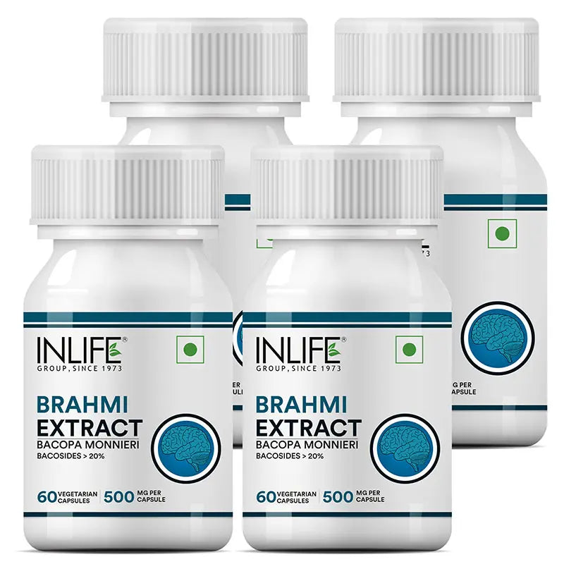 Inlife Brahmi Extract (Bacosides>20%) Supplement - 60 Veg. Capsules