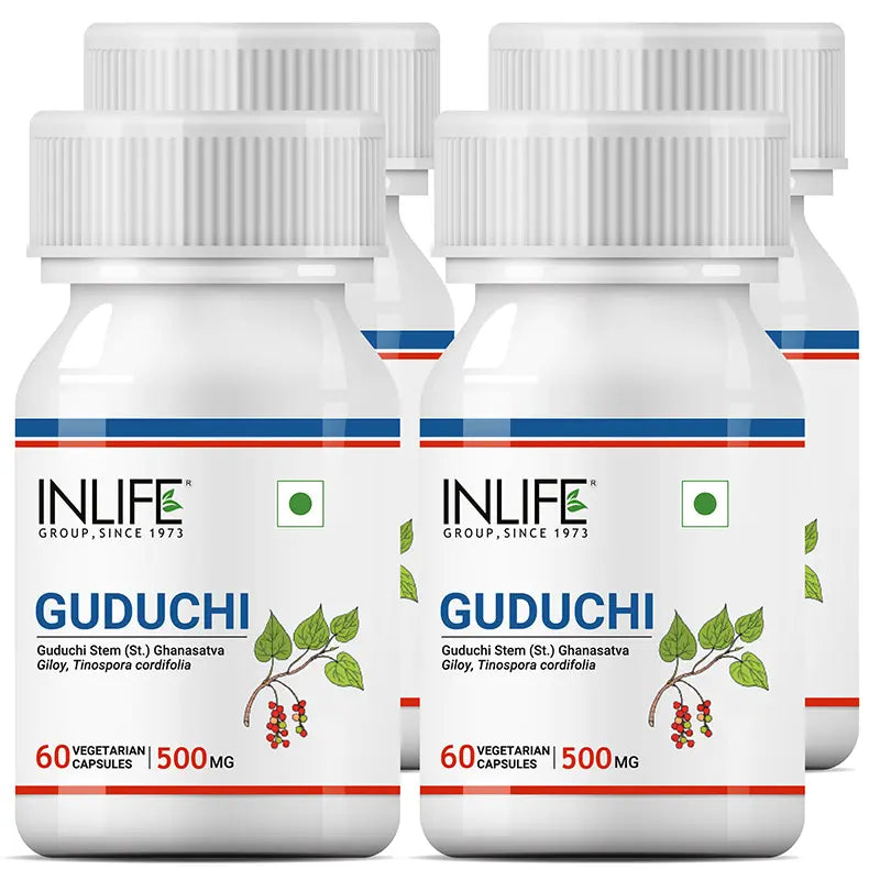 Inlife Guduchi (Giloy) Stem Extract Supplement | 500mg | Veg. Capsules