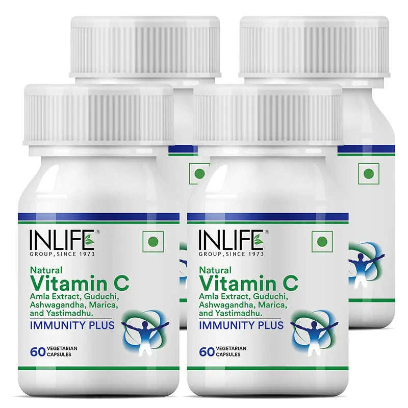 Inlife Immunity Plus Supplement, 500mg | 60 Vegetarian Capsules