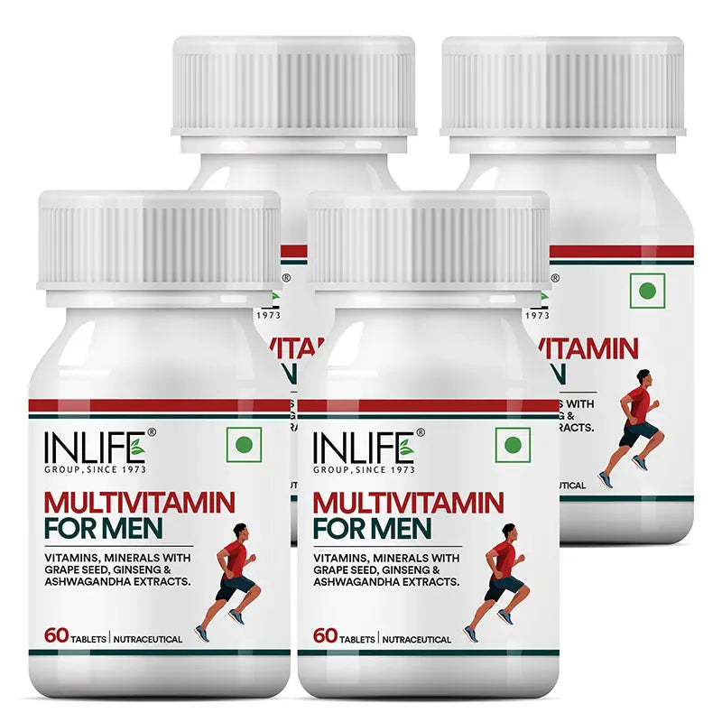 Inlife Multivitamin and Mineral for Men - 60 Tablets | Vegetarian Supplement