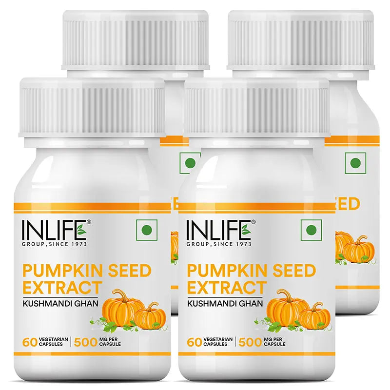 Inlife Pumpkin Seed Extract Supplement |500 mg | Veg. Capsules