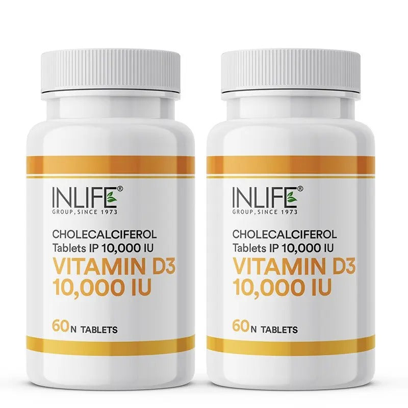 Inlife Vitamin D3 10000 IU Cholecalciferol Supplement|60 Chewable Tablets