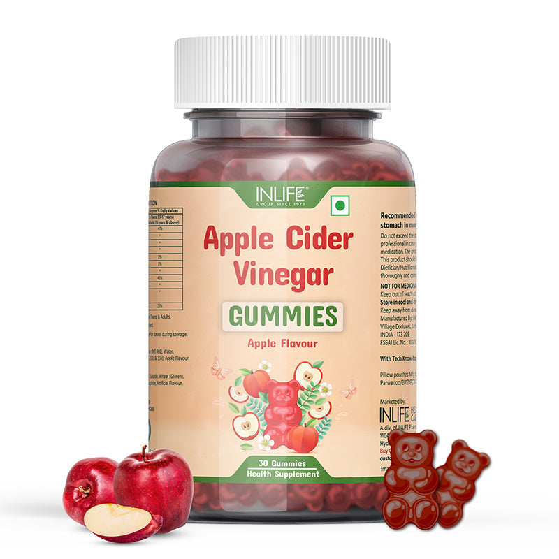 INLIFE Apple Cider Vinegar Gummies - 30 Apple Flavor Gummies