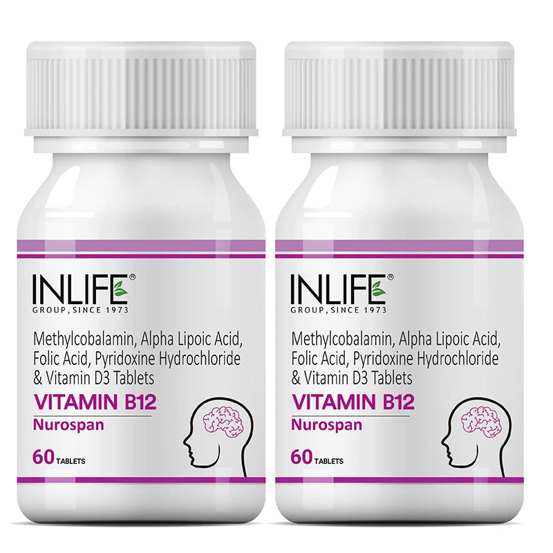 Inlife Vitamin B12 ALA Supplement for Men & Women | 60 Tablets