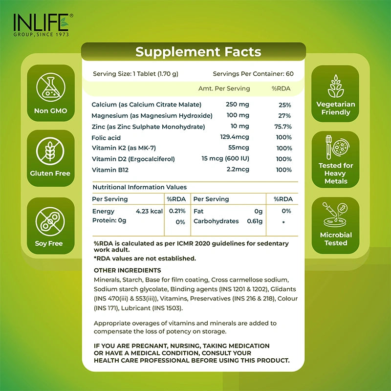 Energy Booster with Calcium Magnesium & Zinc with Power up Combo