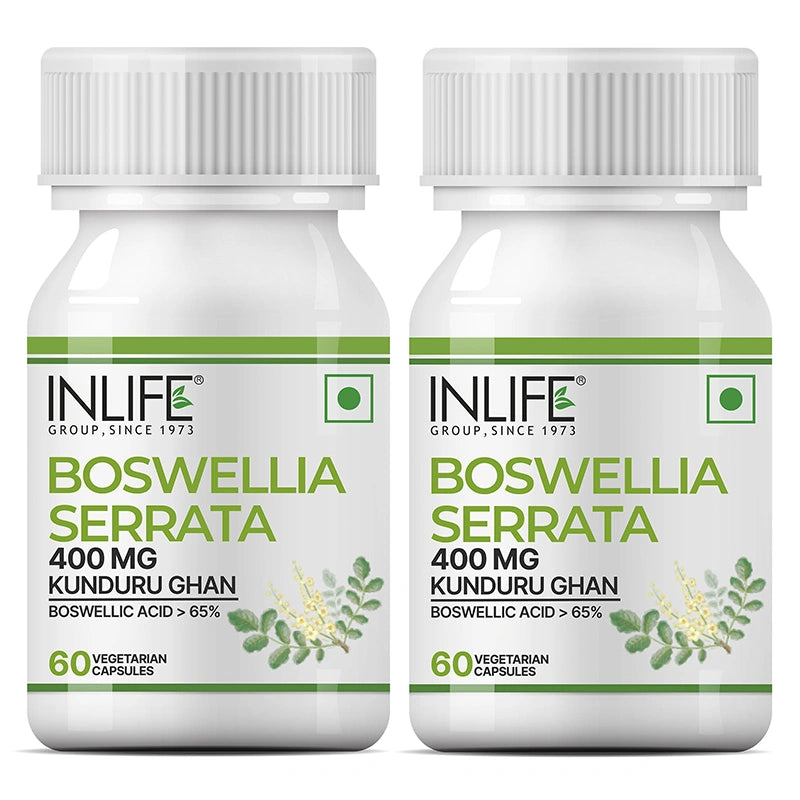 Inlife Boswellia Serrata Extract 400 mg, Veg Capsules.
