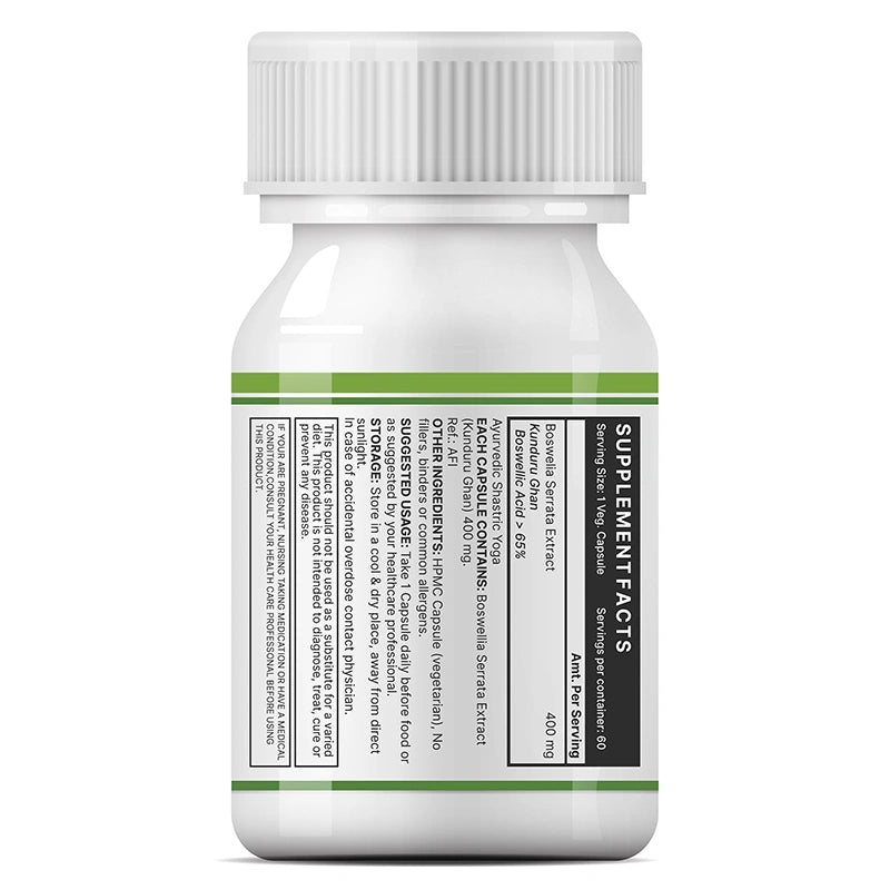 Inlife Boswellia Serrata Extract 400 mg, Veg Capsules.