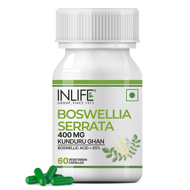 Inlife Boswellia Serrata Extract 400 mg, Veg Capsules.