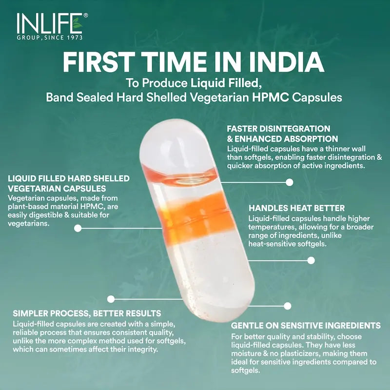 Inlife Vitamin B12 (RDA) Tablets + Vitamin D3 600 IU with K2 - MK7 Capsules | Vegeterian Combo Pack