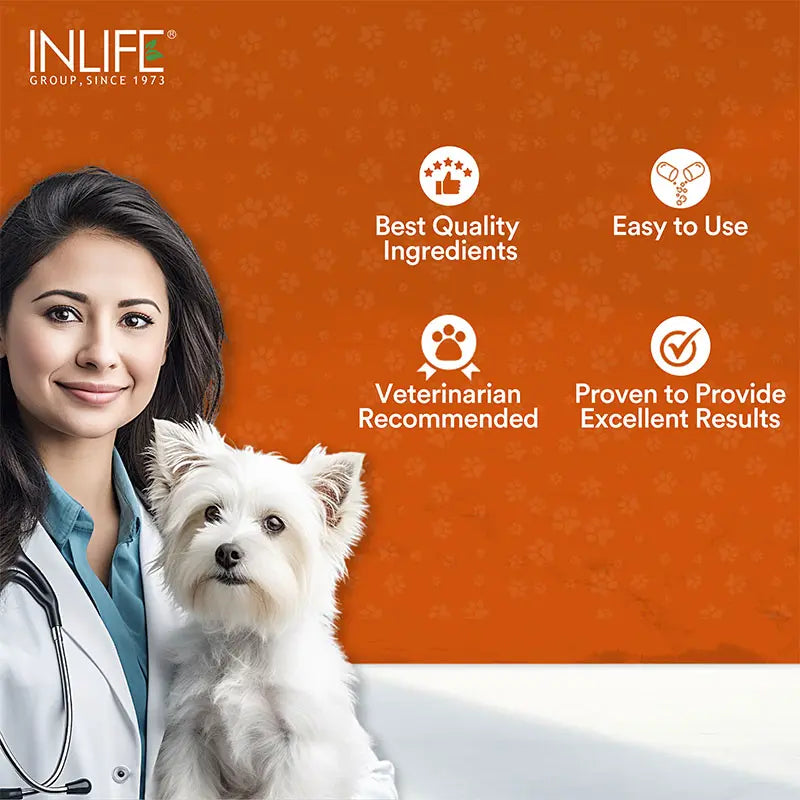 Inlife Ashwagandha for Pets, Dogs & Cats | 500mg | 60 Veg. Capsules