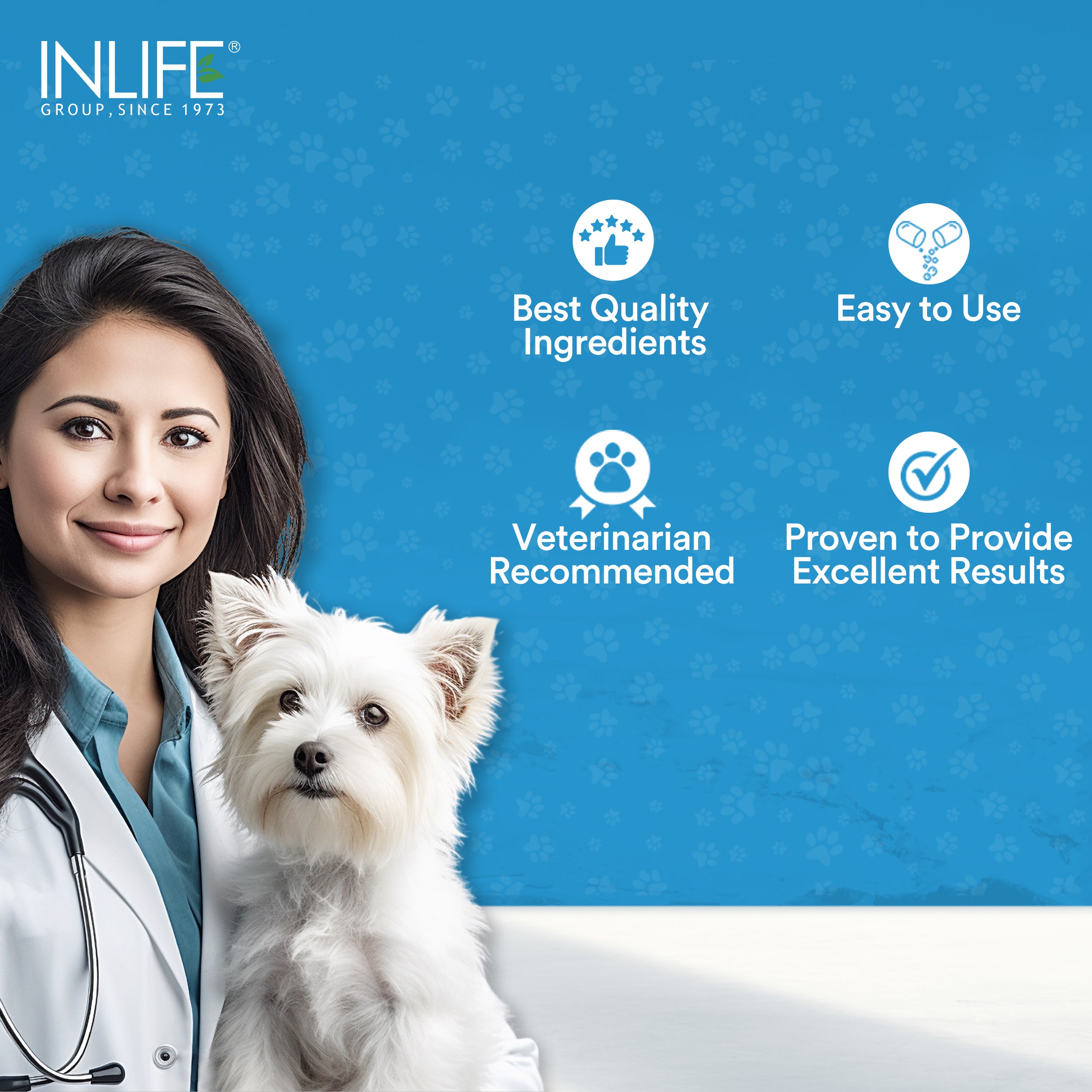 INLIFE Calcium Tablets for Dogs Cats with Vitamin D3 | Stronger Bones, Teeth & Joint Support In Pets- 60 Tablets