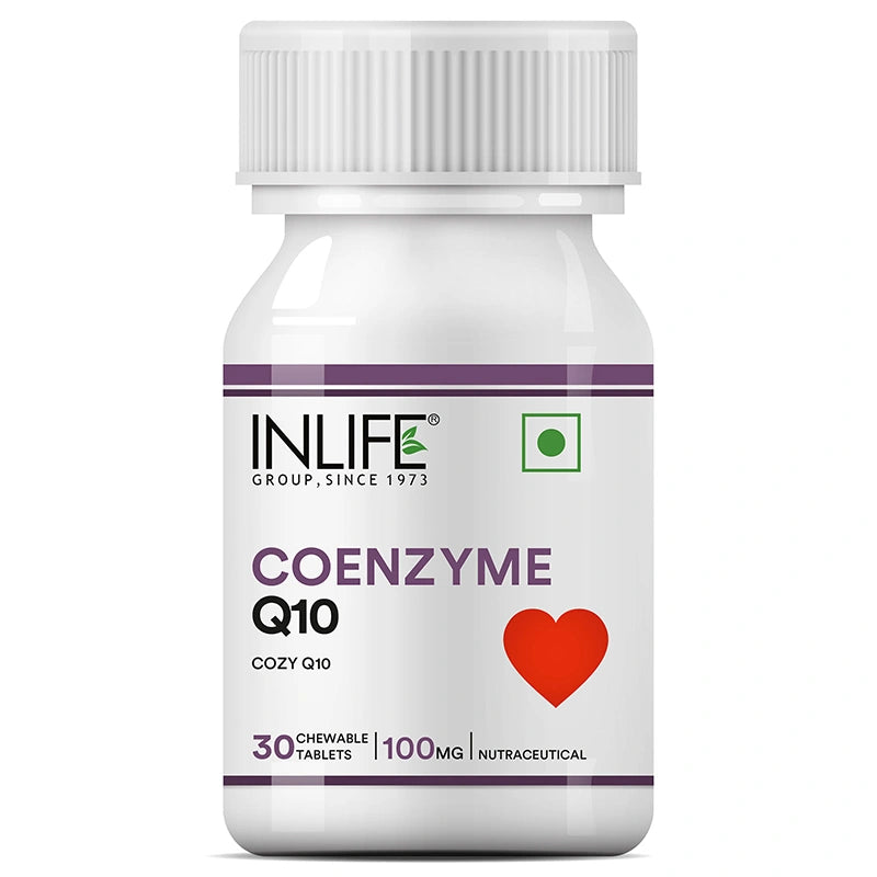 Inlife Coenzyme Q10 100 mg, Ubiquinone Chewable Tablets
