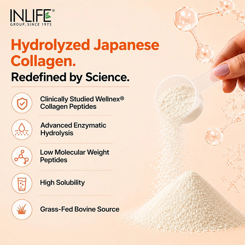 Inlife Hydrolysed Japanese Collagen Peptides, Flavored