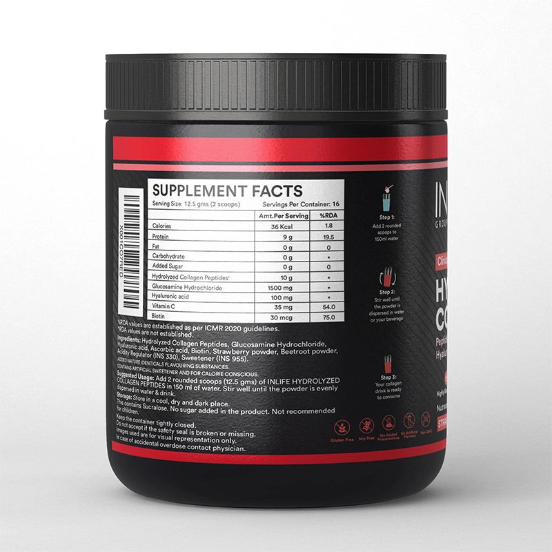 Inlife Hydrolysed Japanese Collagen Peptides, Flavored