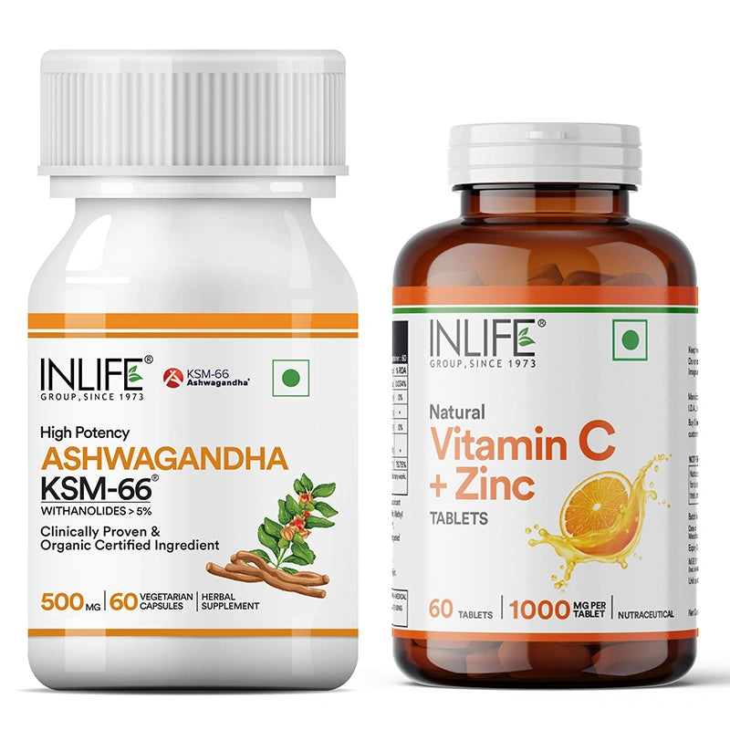Ashwagandha KSM-66 + Vitamin C with Zinc Immuno Calm Duo