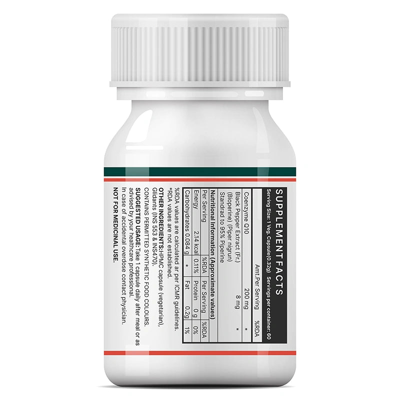Inlife Coenzyme Q10 Capsules, Enhanced with BioPerine®