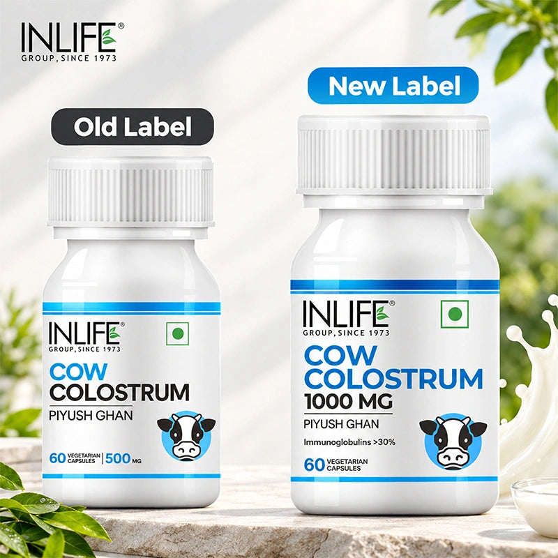 Inlife Cow Colostrum 1000 mg Veg. Capsules