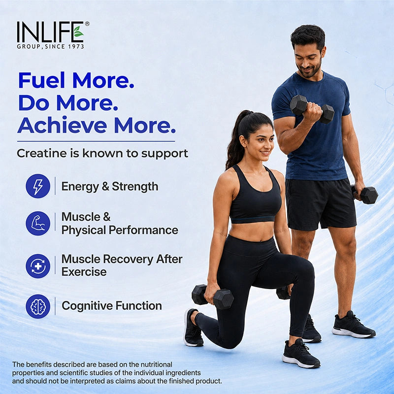 Inlife Micronized Creatine Monohydrate Powder, 3 g  Per Serving