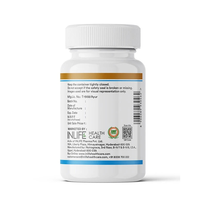 Inlife Fish Oil Omega 3 Fatty Acids Supplement | 500mg | 60 Capsules