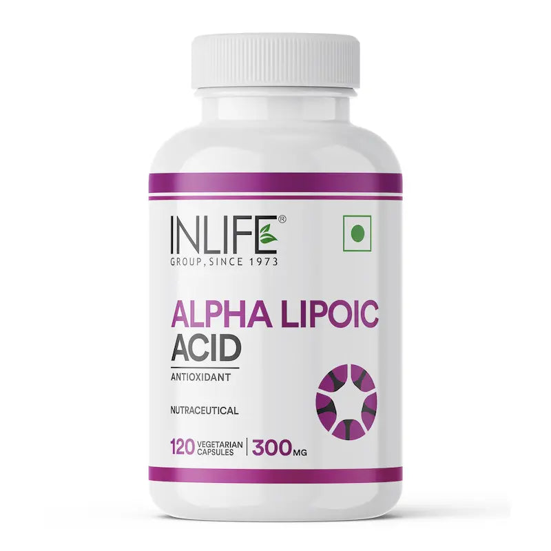 Inlife Alpha Lipoic Acid (ALA) 300mg - 60 Veg. Capsules