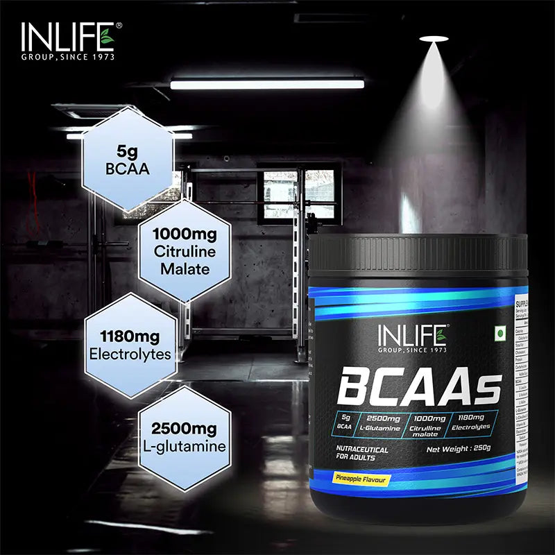 Inlife BCAA Pro Supplement| 250 gm powder