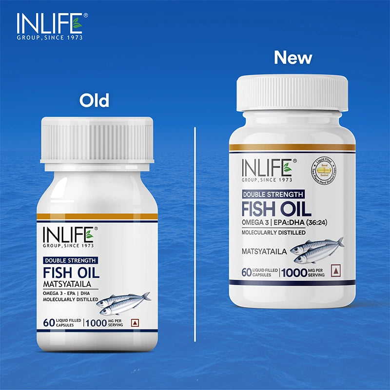 Inlife Fish Oil Double Strength Liquid Filled Capsules