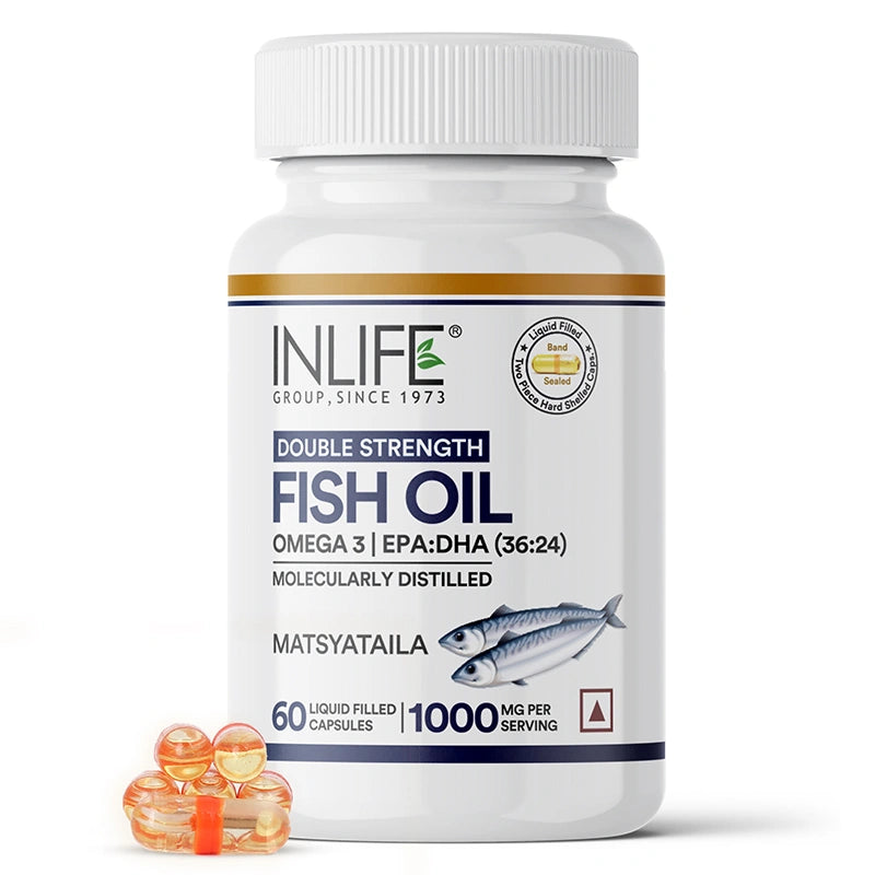 Inlife Fish Oil Double Strength Liquid Filled Capsules