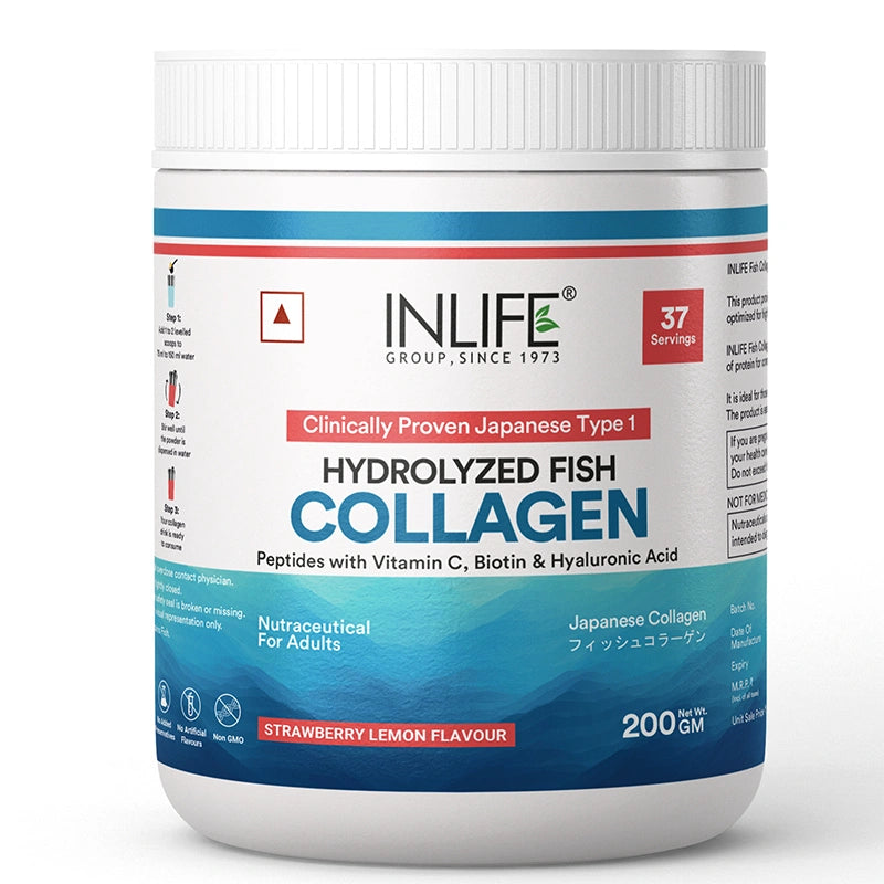 INLIFE Hydrolysed Marine Fish Collagen, Flavored