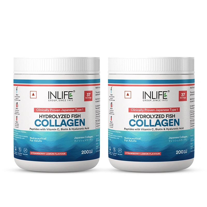 INLIFE Hydrolysed Marine Fish Collagen, Flavored