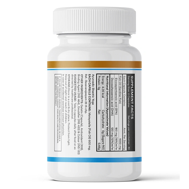 Inlife Fish Oil Liquid Filled Capsules, EPA 180 mg & DHA 120 mg per serving