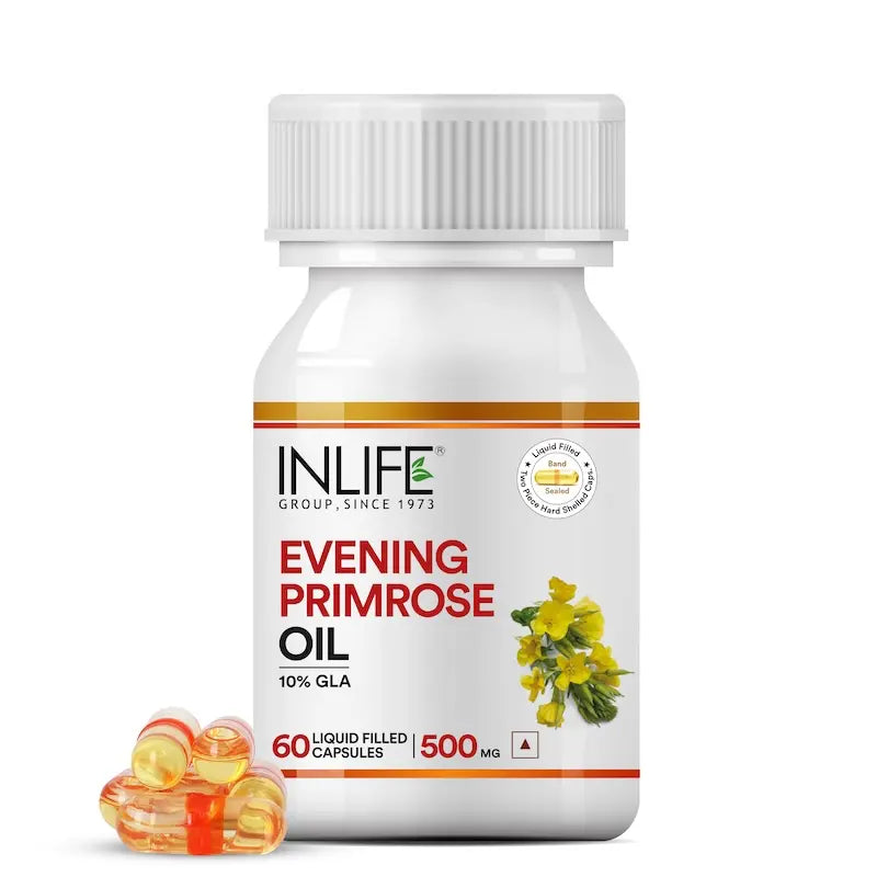 Inlife Evening Primrose Oil Supplement, 500mg (60 Capsules)