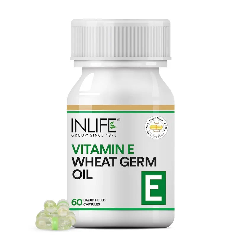 Inlife Vitamin E Wheat Germ Oil Supplement | 60 Capsules