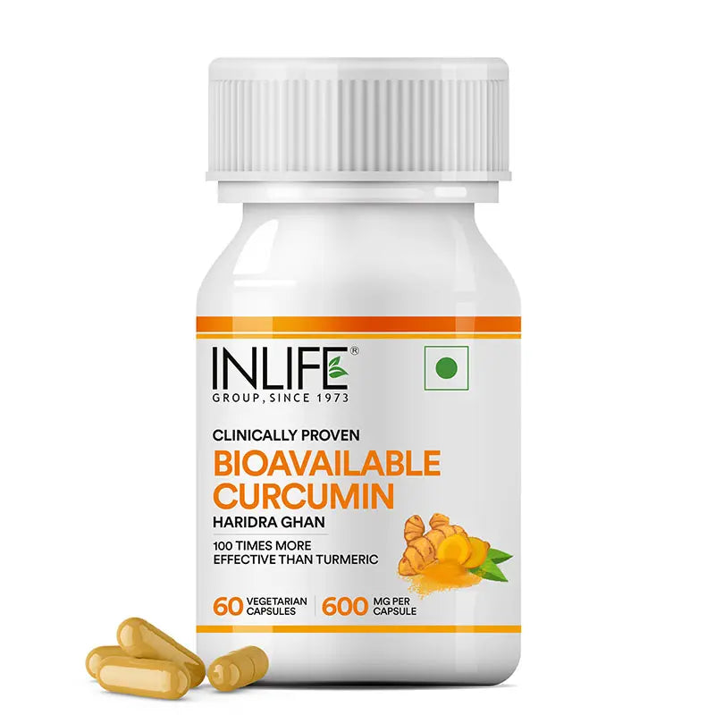 Inlife Bioavailable Curcumin Supplement | 600mg | 60 Veg. Capsules