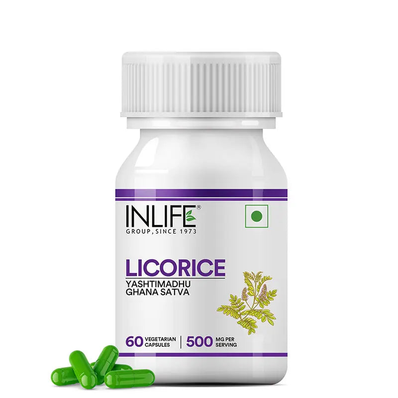 Inlife Licorice Root Supplement | Veg. Capsules