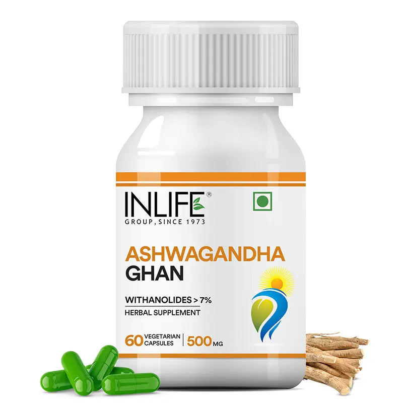 Inlife Ashwagandha Supplement | 60 Veg. Capsules