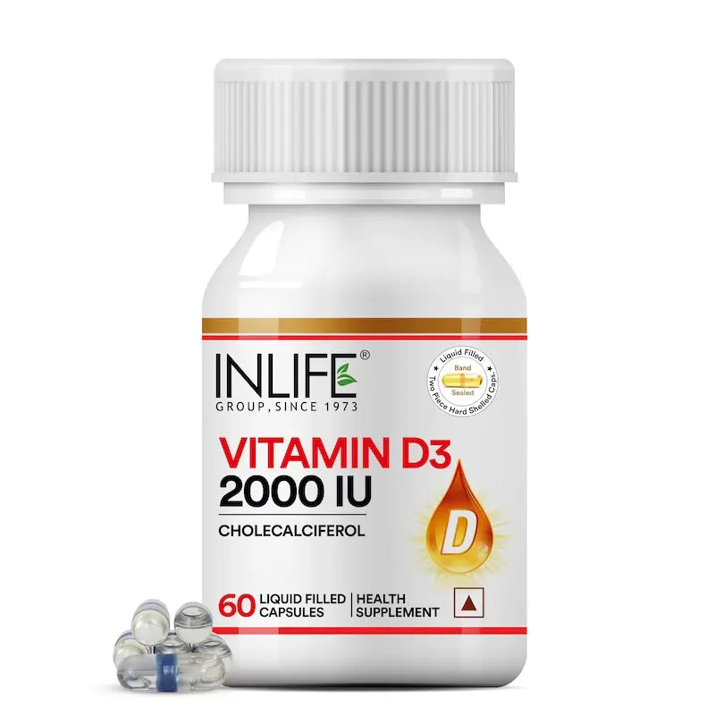 Inlife Vitamin D3 2000 IU Supplement (60 Capsules)